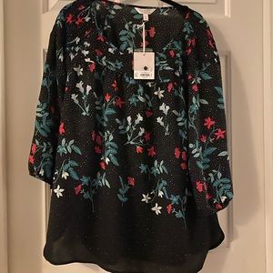 Lauren Conrad flower and dot shirt XL